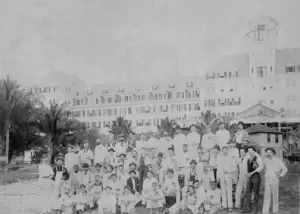 c. 1894 Construction Workers in front of the Royal Poinciana Hotel.