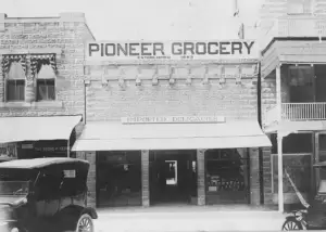 By 1916 the Burkhardt's Pioneer Grocery had been modernized and was located on Clematis Street in West Palm Beach