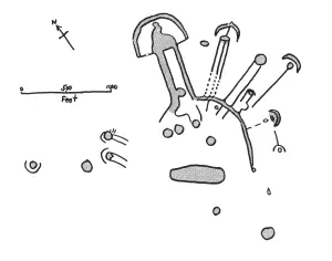 Site plan of the Big Mound site in north Palm Beach County, the second largest archaeological site in Florida. Courtesy Florida Anthropological Society.