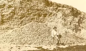 An image of an ancient Indian shell mound.